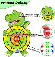 YREYBN Sticky Balls Dinosaur Dart Board Kids Toys 3-8 Year Old Boys Birthday Gifts