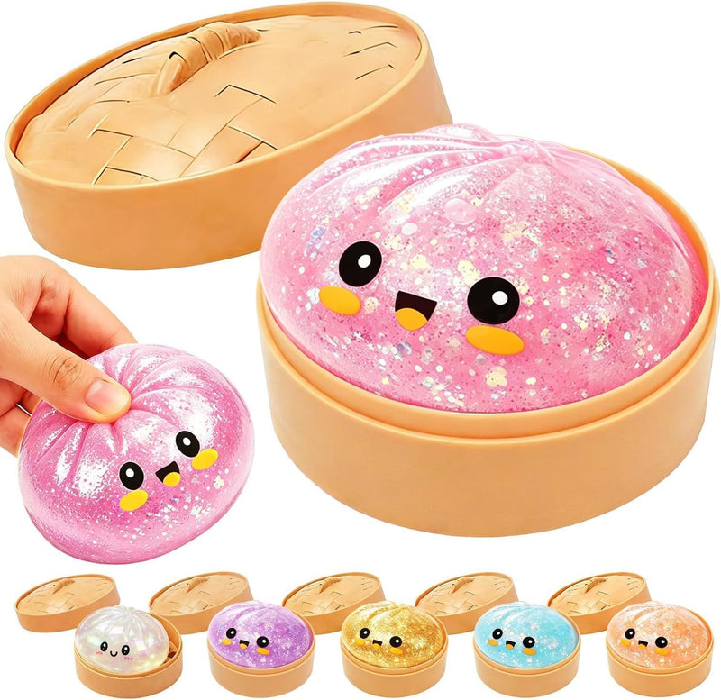 SLEEPHEAD Dumpling Squishies Mystery Box Squeeze Toy, Squishy Dumpling Fidget Toys for Adults, Stress Relief Sensory Toy
