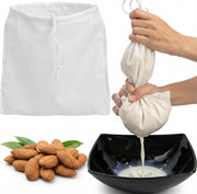 LIMOS Nut Milk Bag 2 Pack - 12"x12" Professional Grade Fine Mesh Nylon Strainer - Reusable Almond Milk Maker, Cold Brew Coffee Filter & Food Strainer - Durable Cheesecloth Alternative with Drawstring