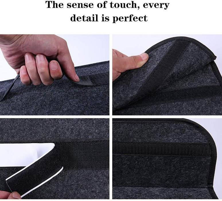 Sulfar Car Soft Storage Box Trunk Bag Travel Organizer Holder Accessories Deep Grey