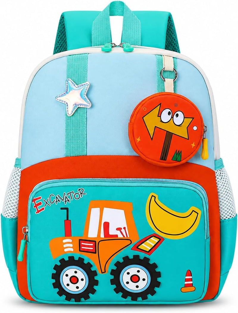 Cute School Backpack for Boys & girls Ergonomic with Back Protection, Water-Repellent and Reflective Strips for children Teen Student Fashion Bookbag Backpack - GR01