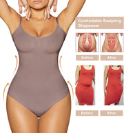 SHAPERX Bodysuit for Women Tummy Control Shapewear Seamless Sculpting Thong Body Shaper Tank Top