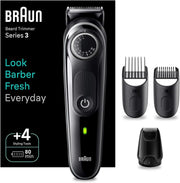Braun Body Groomer Series 3, BG 3530 with 3+ Accessories, Extra Skin Protection, 80 Min Battery Life, Gentle Shaving & Trimming, Waterproof, Designed in Germany - Grey - BT 3440
