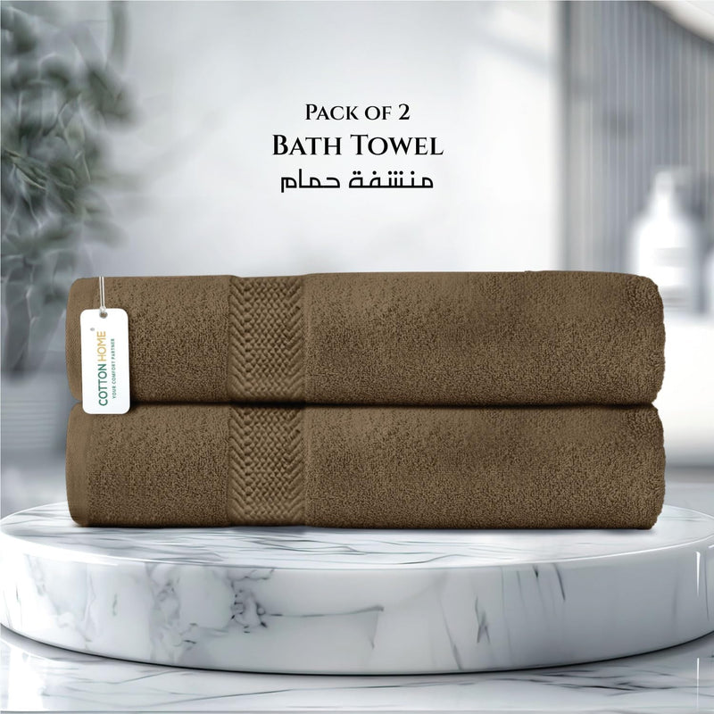 Cotton Home Rest Bath Towel- Set of 2 Sky Blue, Cotton Towel | 70x140cm / 27x55 inch, Luxury Hotel Towel Set Absorbent Durable Lightweight Washable Quick Dry Spa Quality Beach Pool Family Bath Towel.