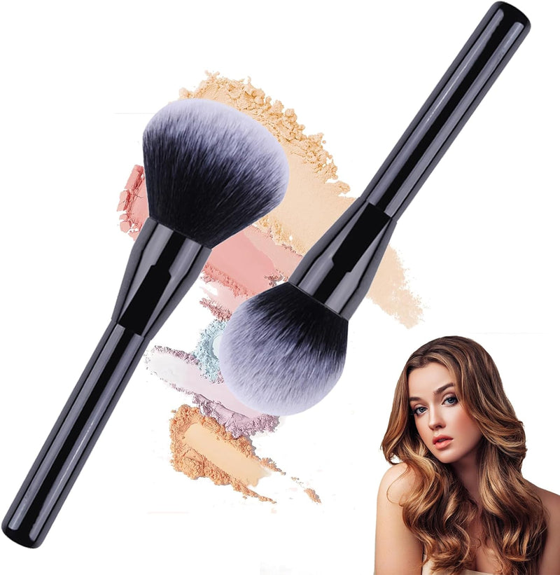 QUEENADA 2Pcs Powder Makeup Brush - Super Large Soft Loose Mineral Foundation Brush, Bronzer Beauty Brush