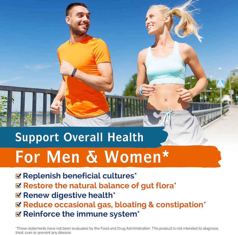 3-in-1 Probiotics 120 Billion CFUs 34 Strains with Organic Prebiotics & Digestive Enzymes - 30 Vegan Caps