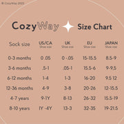 CozyWay Non-Slip Socks with Grippers - Ankle Style for Little Girls and Boys, Infants, Toddlers, Children