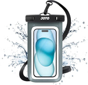 JOTO Universal Waterproof Phone Pouch Cellphone Dry Bag Case for iPhone 17 16 15 14 13 12 11 Pro Max Air Mini Plus Xs XR X 8 7 6S, Galaxy S23 S22 S21 Plus Note, Pixel up to 7" -Black - Grey 1 Pack