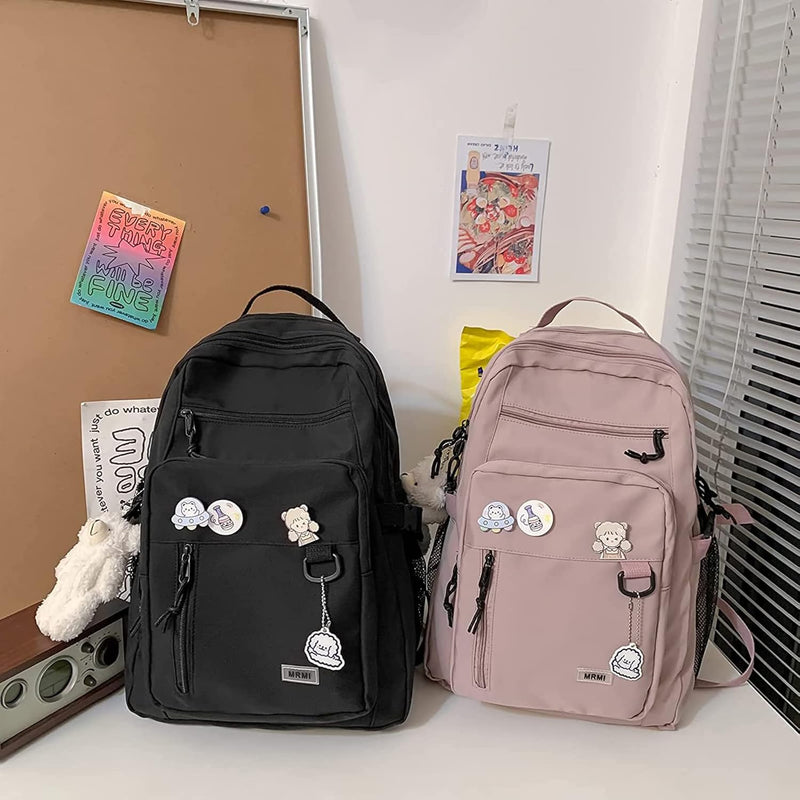 Cute Aesthetic Backpacks, School Backpack Teen Lightweight College Daypack for Teens Girls Women Students