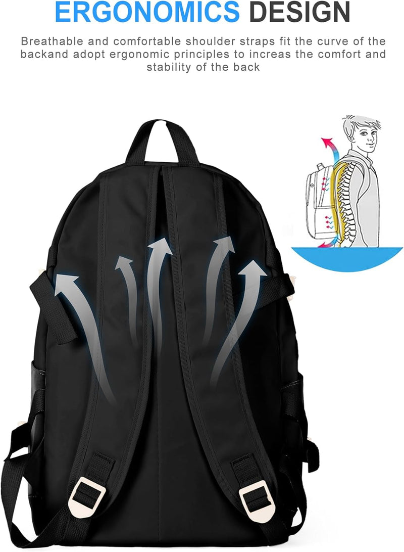 VECAVE Lightweight Casual Laptop Backpack Purse for Women,Travel Backpack with laptop compartment