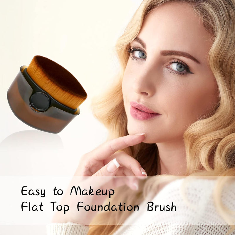 Oasisgalore Kabuki Brush, Flawless Foundation Brush, for Liquid & Foundation Cream Makeup (Black)