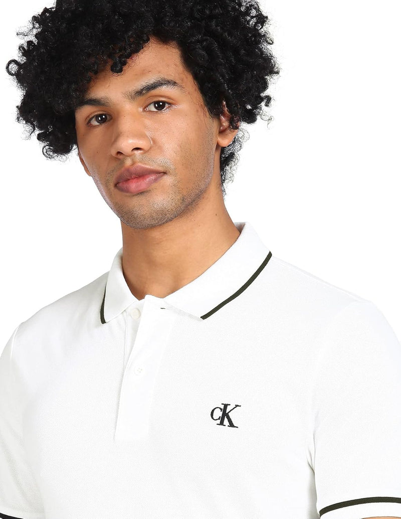 Calvin Klein Jeans Mens Tipping Slim Polo Polo Shirt