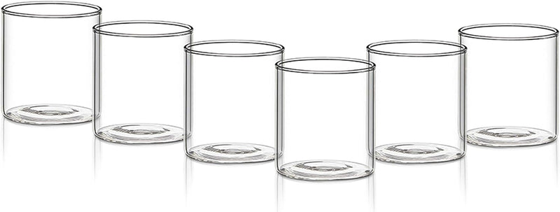 Borosil Vision Transparent Water Glass/Cold Drink Tumbler/ Beer Glass/Juice Glass Set of 6 Pcs (295 ML each) Flame Proof Glasses, Microwave & Dishwasher Safe