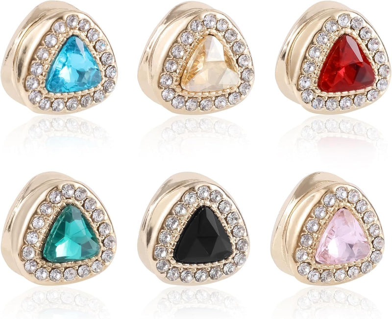 6 Pairs Hijab Magnets, Strong Magnetic Hijab Pins with Rhinestones, 6-Color Modesty Pins for Scarves, Niqab, Islamic Shawls, and Women’s Clothing (Style 2)