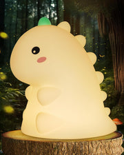 Capybara LED Cute Night Light for Kids, Silicone Rechargeable Night Light - 3 Level Dimmable Bedside Touch Lamp,Nightlight for Room Decor, Cute Gifts Stuff for Boys Girls Baby Children - Dinosaur