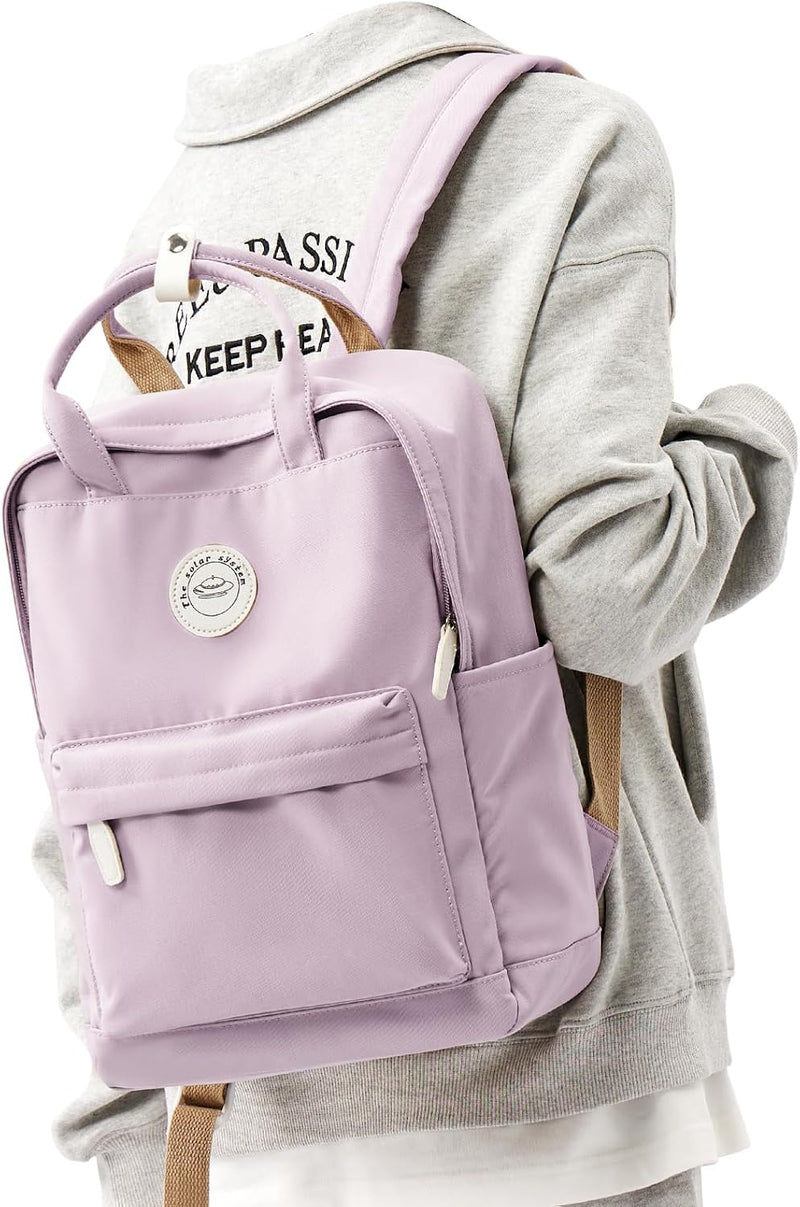 School Backpack For Girls Boy High School Middle Bookbag Lightweight Waterproof Small Backpack For Women - Purple