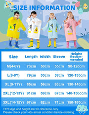 Kids Rain Poncho, Children's raincoats, Kids Raincoat Girls Boys Reusable Rain Poncho Jacket, Waterproof Jacket with Hood Toddler Rainwear Rain Coat (Bear M)