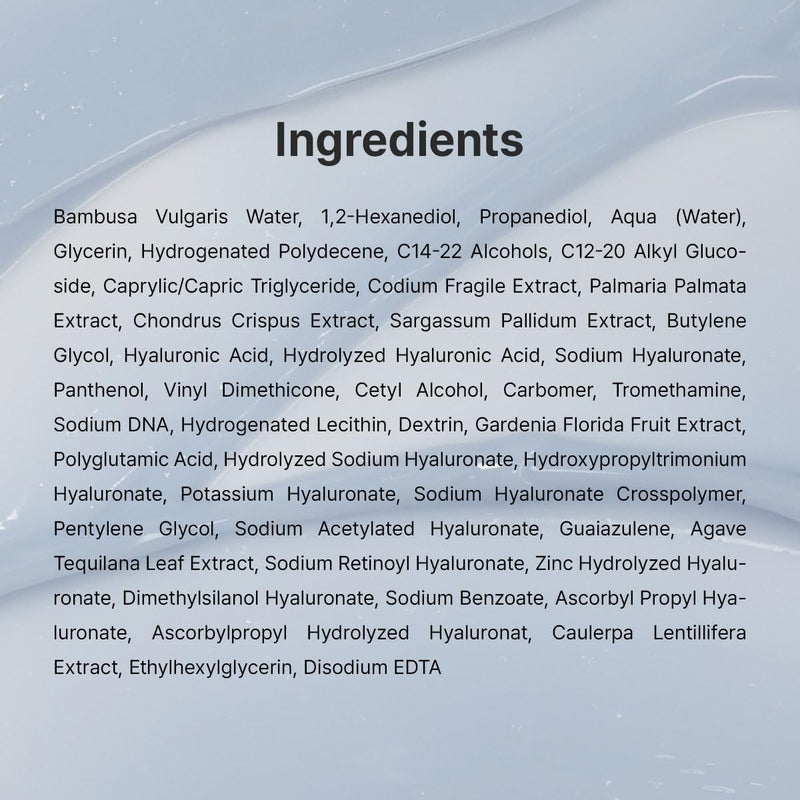 Aqua Marine Watery Cream Daily Face Moisturizer for All Skin Types Deep Hydration Face Cream with Hyaluronic Acid Vegan Korean Skincare, 50ml