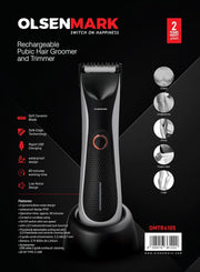 Olsenmark Hair Groomer and Trimmer- OMTR4105, Li-ion Battery and 60 min Working Time, Quick USB Charge, Detachable Blades and Waterproof, LED Indicator