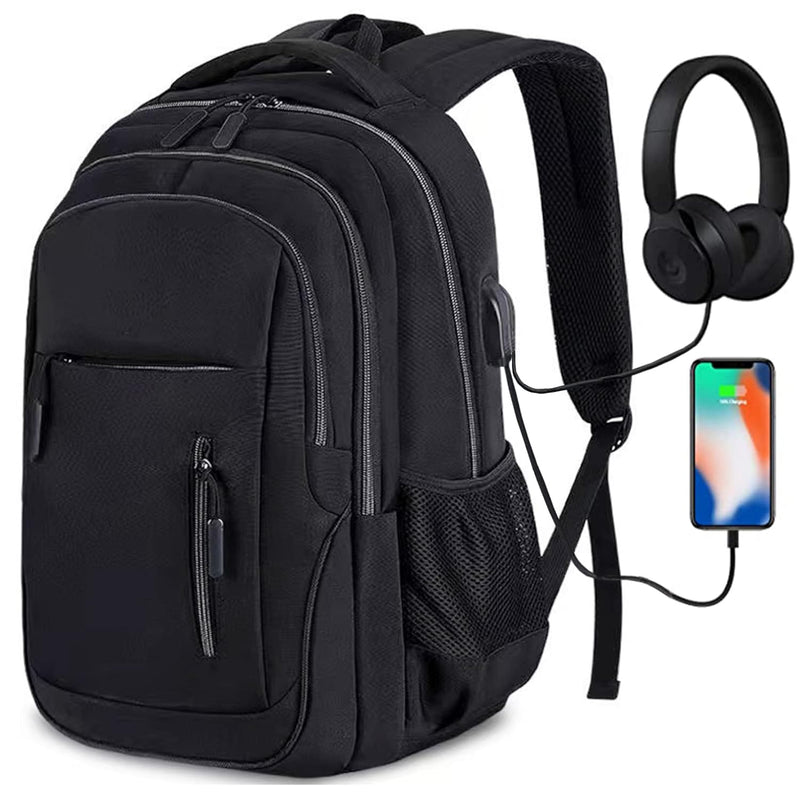 Qiccijoo Laptop Backpack for Men & Women Business Travel Backpack with Usb Charging Port College School Computer Backpack Fits 15.6 Inch Laptop Notebook
