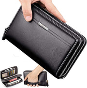 mens Travel Accessory- Bi-Fold Wallet - Black