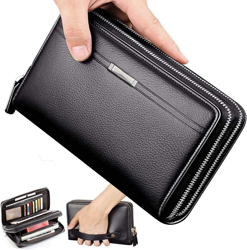 mens Travel Accessory- Bi-Fold Wallet - Black