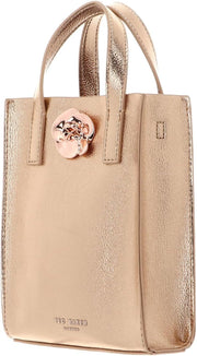 Rosari Detail Metallic Icon Bag for Women, Mini, Rosegold
