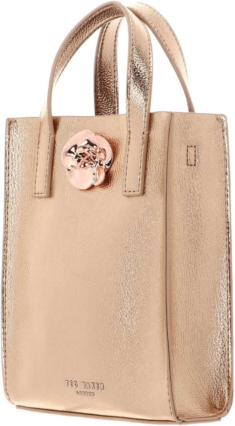 Rosari Detail Metallic Icon Bag for Women, Mini, Rosegold