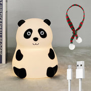 Dragon Night Light, Cute Baby Dragon Gifts, Soft Silicone Lamp with 3 Level Warm Light and RGB Changing,Soft Silicone Kids Nursery Nightlight LED Touch Light, Kids Bedroom Decor as Xmas Birthday Gifts - Panda
