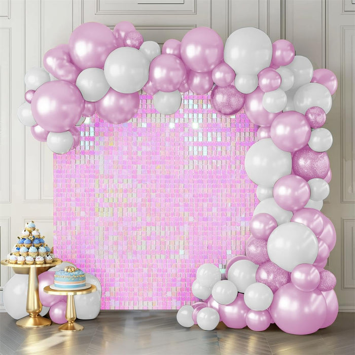 Kate Shimmer Wall Backdrop Sliver Wall Panels 12Pcs Square Sequin Shimmer Wall Backdrop Decoration for Birthday Party,Wedding, Anniversary