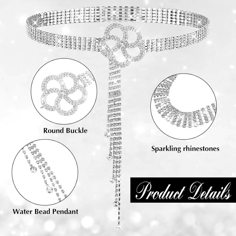 Crystal Waist Belt, Fashionable Women's Belts, Diamond Waistband for Dresses, Adjustable Chain Belt for Jeans, Elegant Ladies Belt, Versatile Waist Belt for Casual and Party Wear