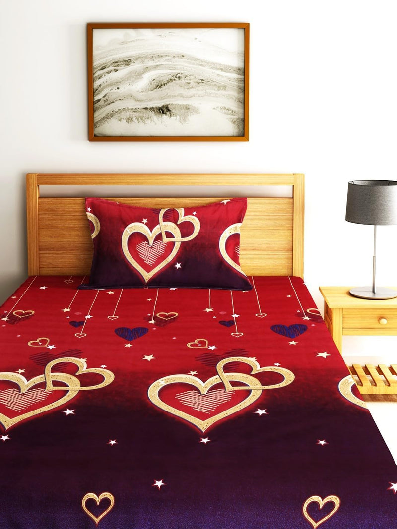 Fashion String 144TC Nature Embrace Lush Green Single Bedsheet with 1 Pillow Cover