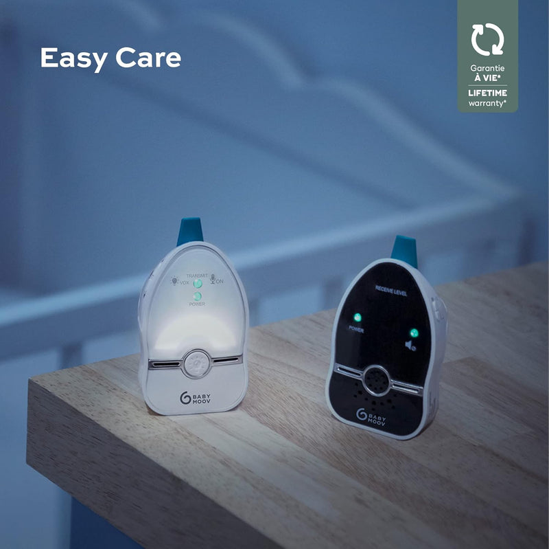 Babymoov Easy Care Baby Monitor Audio, 500 M Range, Night Light, Vox