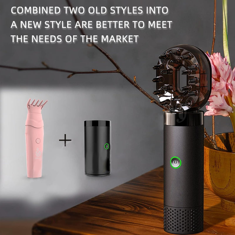 YU WELL Upgraded 2 in 1 Electric Comb Bakhoor Incense Burner Arabic Aroma Diffuser Mini USB Rechargeable for Personal Hair care Home Office & Car (PINK)
