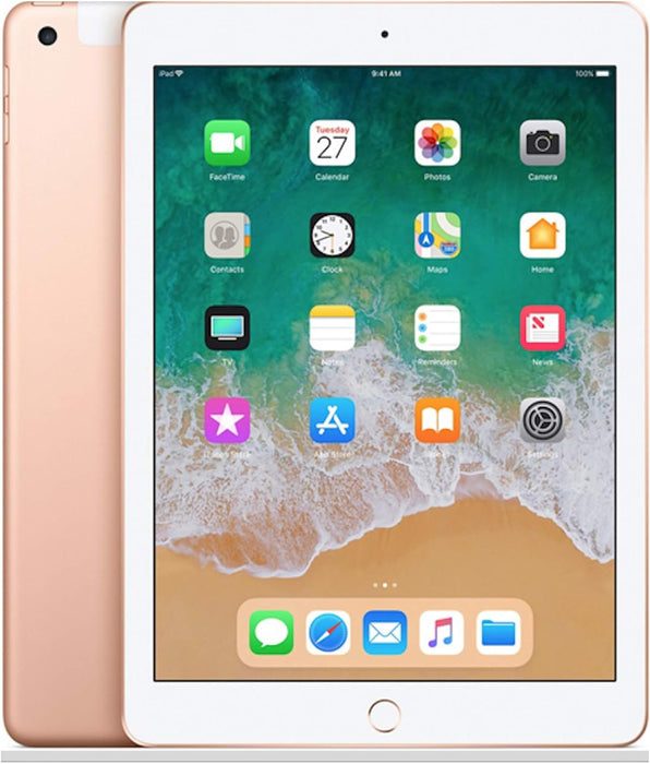 Apple (Refurbished) iPad 9.7" (2018 - 6th Gen), Wi-Fi + Cellular, 128GB, Gold [Without Facetime]