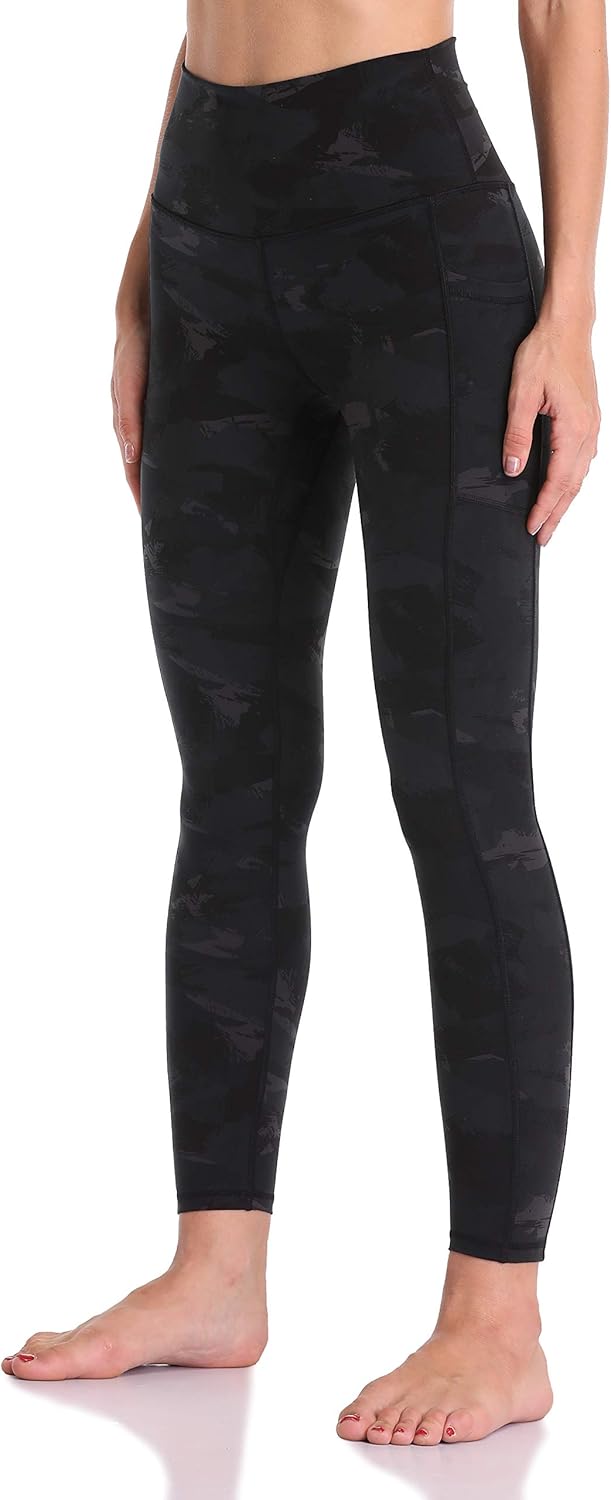Colorfulkoala Women's High Waisted Tummy Control Workout Leggings 7/8 Length Yoga Pants with Pockets