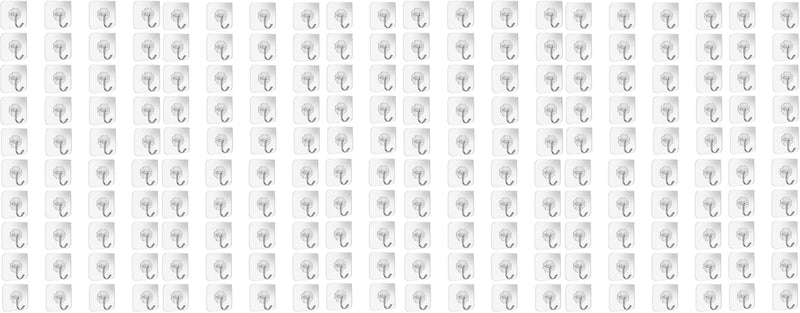 SKY-TOUCH 20pcs Adhesive Hooks Heavy Duty Wall Hooks 8Kg Max, Self Adhesive Hook For Home Kitchen and Bathroom - 100 pcs (Pack of 2)