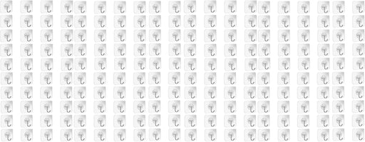SKY-TOUCH 20pcs Adhesive Hooks Heavy Duty Wall Hooks 8Kg Max, Self Adhesive Hook For Home Kitchen and Bathroom - 100 pcs (Pack of 2)