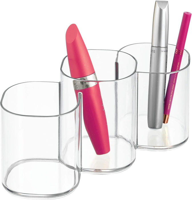 Idesign Bpa-Free Plastic Divided MakEUp Palette Cosmetic Organizer, The Clarity Collection – 9.25" X 3.86" X 3.2", Clear