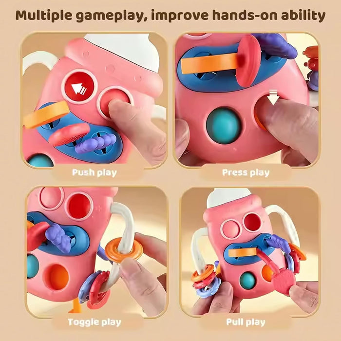 Twisoo Baby Sensory & Montessori Toys – Developmental Teething, Fidget & Activity Toys for Infants & Toddlers, Fine Motor Skill & Learning Playsets Multiple Styles (TOY-006-Red)