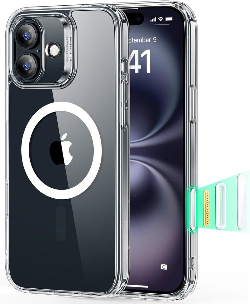 ESR for iPhone 15 Pro Max Case, Compatible with MagSafe, Military-Grade Protection, Yellowing Resistant, Scratch-Resistant Back, Magnetic Phone Cover for iPhone 15 Pro Max, Classic Series, Clear - iPhone 16 Plus A-Clear
