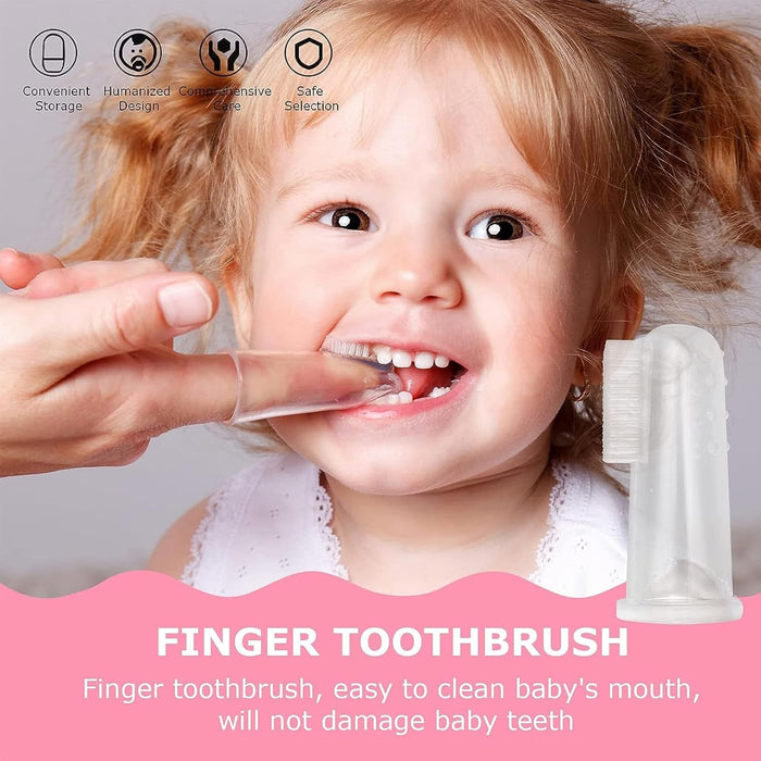 Joyzzz Baby Hair Brush, Baby Beauty Set, 8-in-1 Baby Grooming Kit, Baby Care Items, Baby Care Essentials Set, Baby Supplies Set,Nail Clipper, Hose Cleaner, For Baby Body Care Beauty Kit (Pink)
