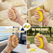 SLEEPHEAD2 Pcs Peanut Squishy and Corn Squishy,Peanut SquishyTools, Weird Squishies for Stress Relief, Anxiety Management, Portable Relaxation Tool for Office, Positive Encouragement Gift