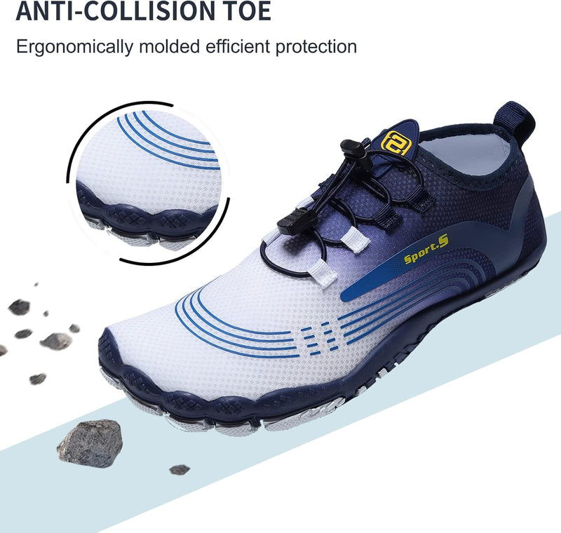 OUSIMEN Water Shoes Womens Mens Quick-Dry Non-Slip Soft Barefoot Swimming Shoes for Pool Beach Aqua Sports Outdoor Surf Water Park Yoga Shoes