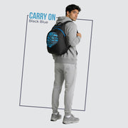 CarryOn 16L Small Foldable Water Resistant Unisex Casual/Hiking Backpack/Daypack- Blue and Black