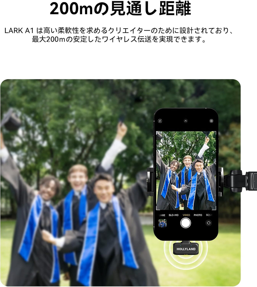 Hollyland LARK A1 Combo, Wireless Microphone - Pin Microphone for iPhone & Android, Magnetic Mini Microphone 360 Sound Collection, Instant Connection, 3 Levels of Noise Reduction, EQ & Reverb