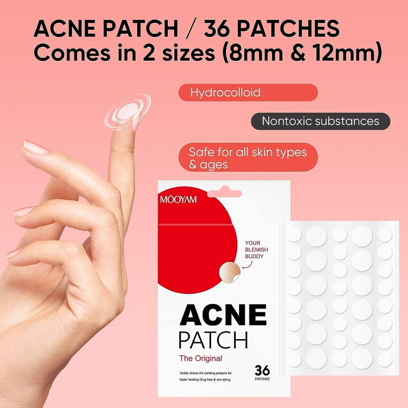 FDTY Acne Pimple Patch - Invisible Hydrocolloid Spot Skin Treatment for Face (72 counts)