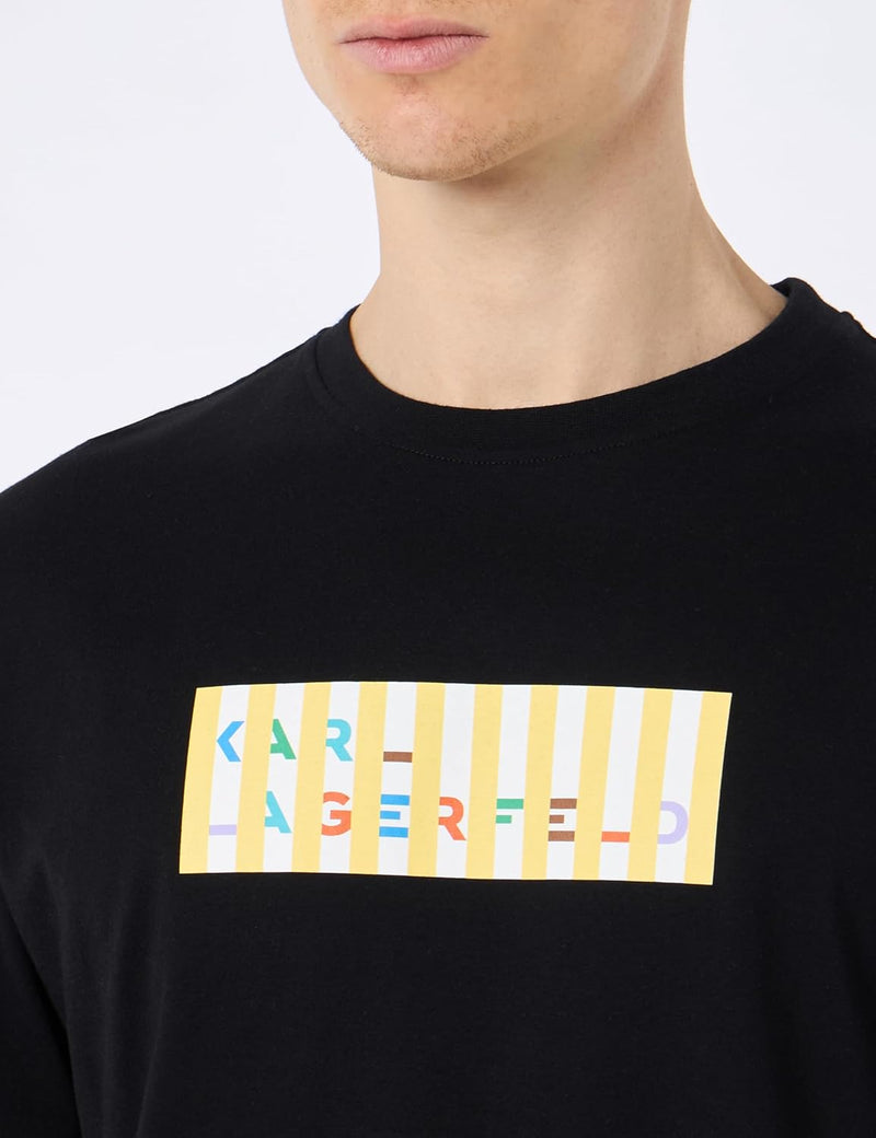 KARL LAGERFELD Men's Karl Regular T-shirt Stripes T-Shirt