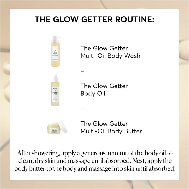 The Glow Getter Body Oil, Multi-Oil for Intense Nourishment, Hydrating & Moisturizing Formula, Vegan & Cruelty-Free, 3.4 oz