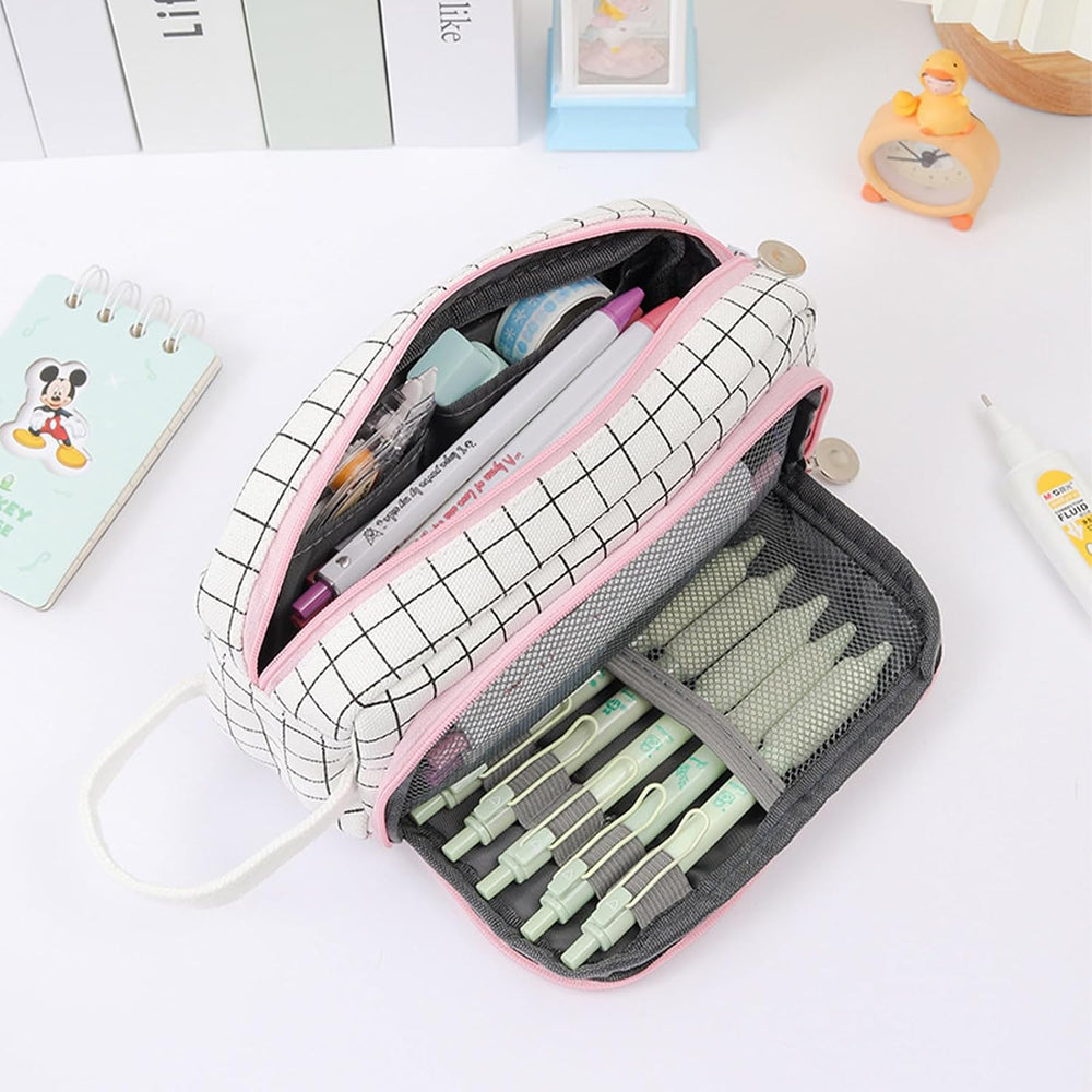 DIMUT Large Capacity Pencil Case for School & Office - High-Capacity Pouch Organizer for Pens, Markers & Stationery Bag - Durable Cosmetic Storage Bag for Adults & Students,Pencil Pouch (Rectangular)